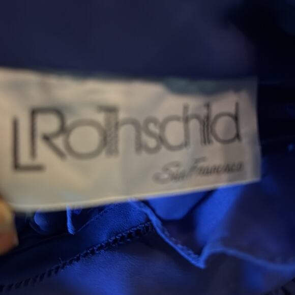 Vtg Romantic Victorian Ruffled Neck Tie Waist Midi Dress 6 Soft Girl Regency - Picture 7 of 8